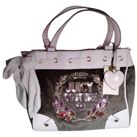 Juicy Couture Handbags - 👑RARE!JUICY COUTURE Floral Ombre ColorSequin *DAYDREAMER* Pink+Brown Bag❤️💜 🩷